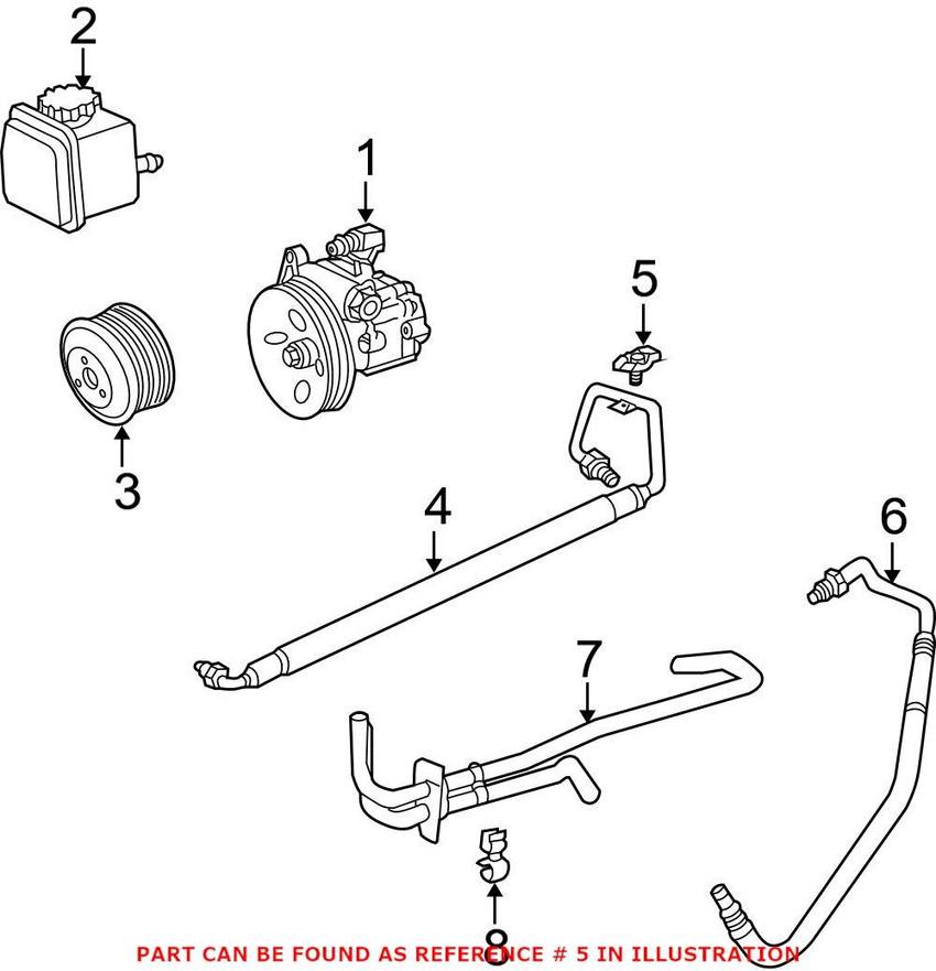 Mercedes Transmission Oil Cooler Line Clamp 0009952032